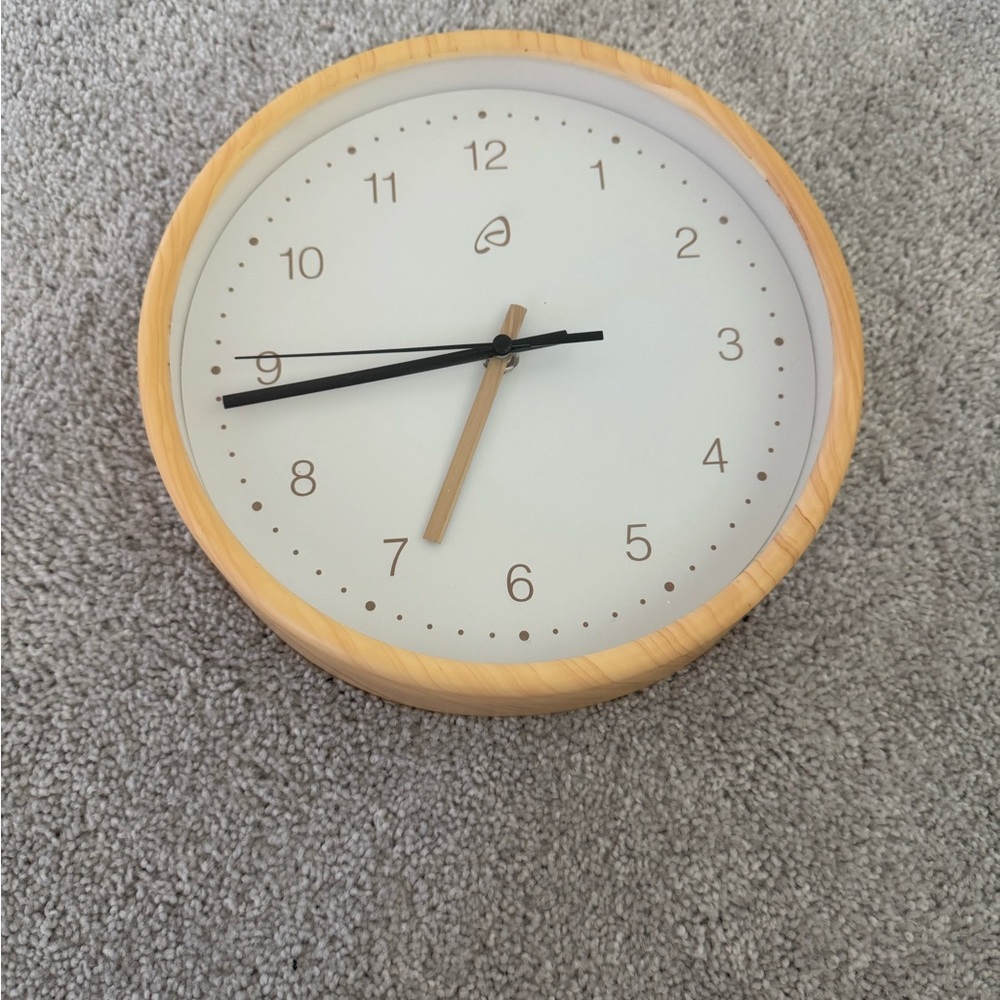 Minimalist Tan Wall Clock